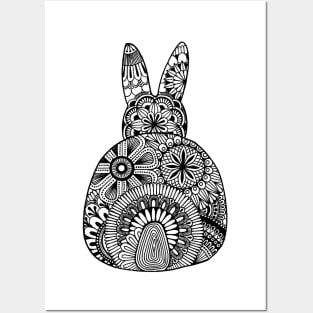 Bunny Butt Mandala Posters and Art